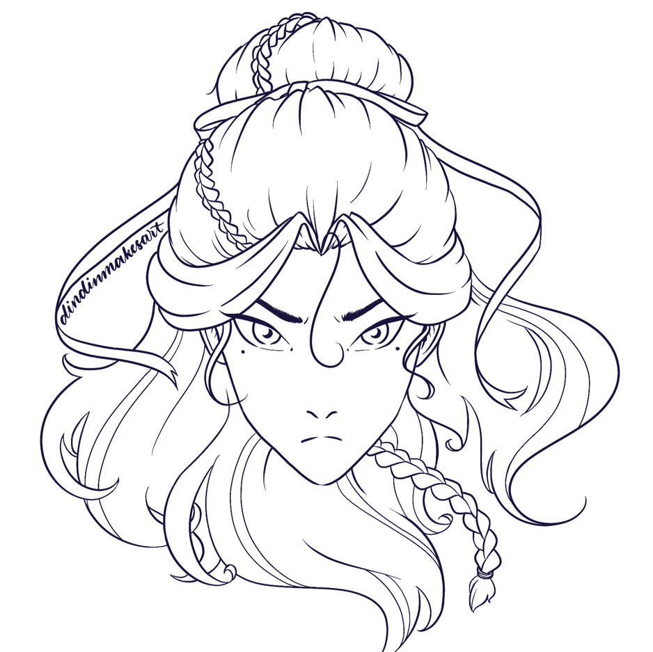 COMMISSIONED - MDZS Original Character, Lineart Head Icon