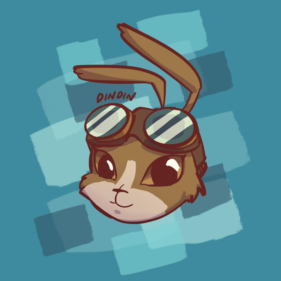 Head Icon with Flat Colors, Rabbitfolk Artificer