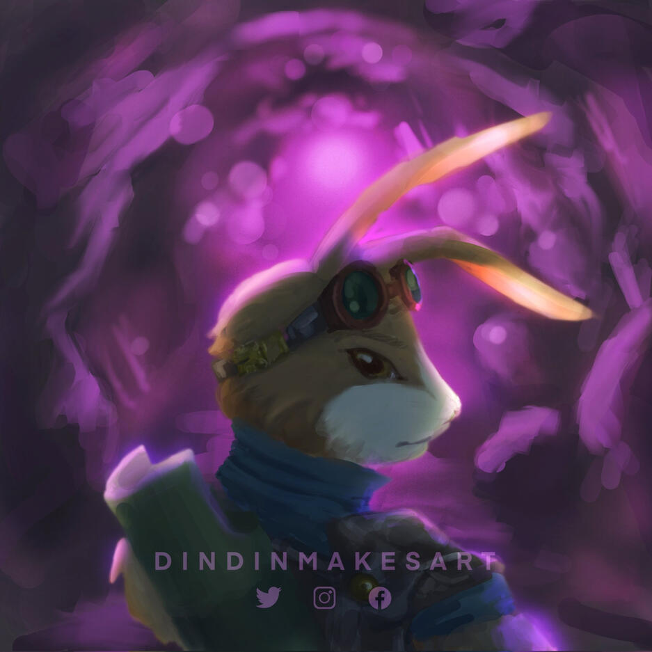 Rabbitfolk Artificer bust, painted