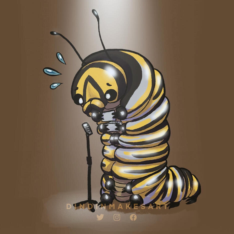 Monarch Caterpillar Art for Smalltober