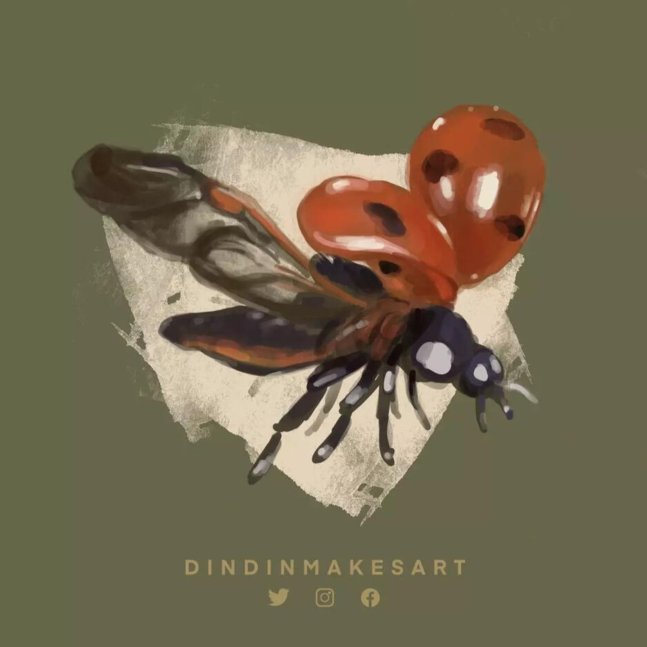 Ladybug art for Smalltober 2021