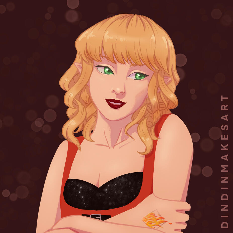 COMMISSIONED - Rendered Half Body Half-Elf